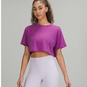 Lululemon Cropped Cates Tee Purple